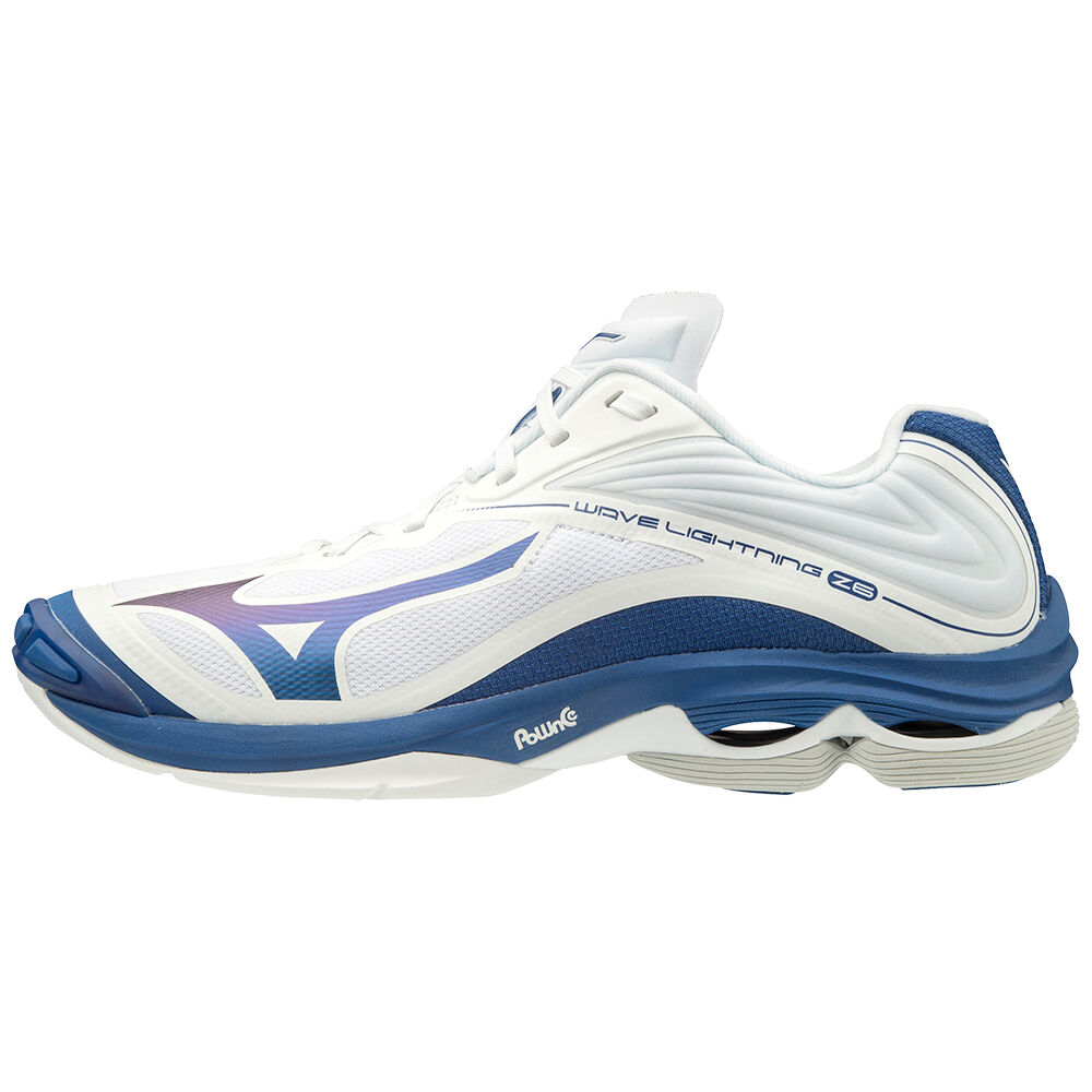 Mizuno Wave Lightning Z6 Férfi Röplabda Cipő Fehér/Kék WMV173580